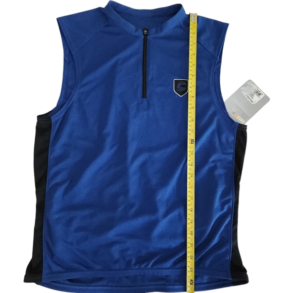 CANNONDALE  Ride Sleeveless Cycling Jersey 1/2 zip blue XL NWT - Picture 10 of 11